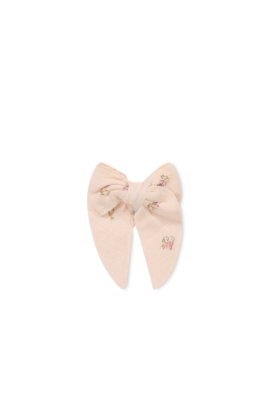 Organic Cotton Muslin Bow - Meredith Morganite Childrens Hair Bow from Jamie Kay USA