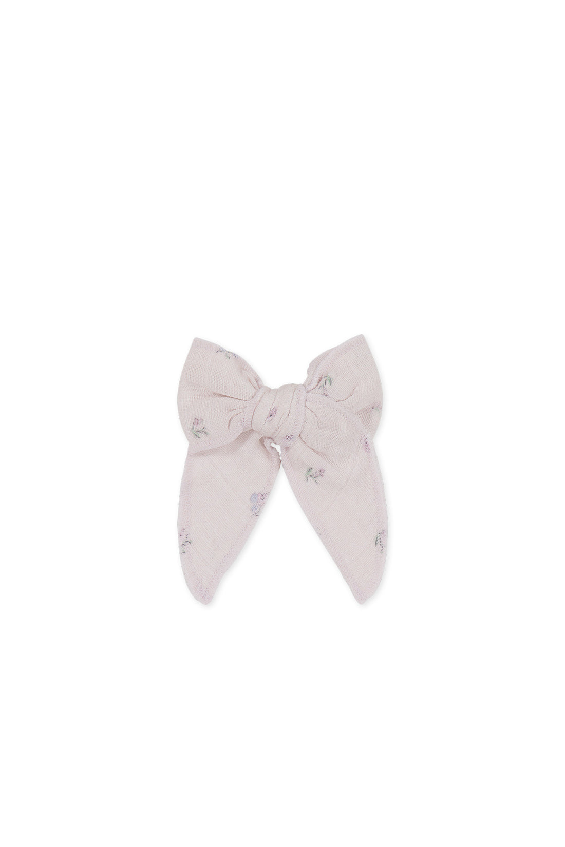 Organic Cotton Muslin Bow - Meredith Violet Childrens Hair Bow from Jamie Kay USA