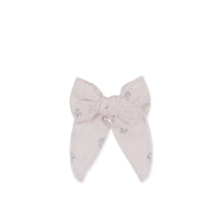 Organic Cotton Muslin Bow - Meredith Violet Childrens Hair Bow from Jamie Kay USA