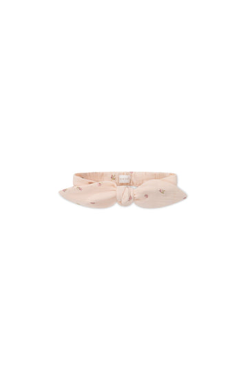 Organic Cotton Muslin Headband - Meredith Morganite Childrens Headband from Jamie Kay USA