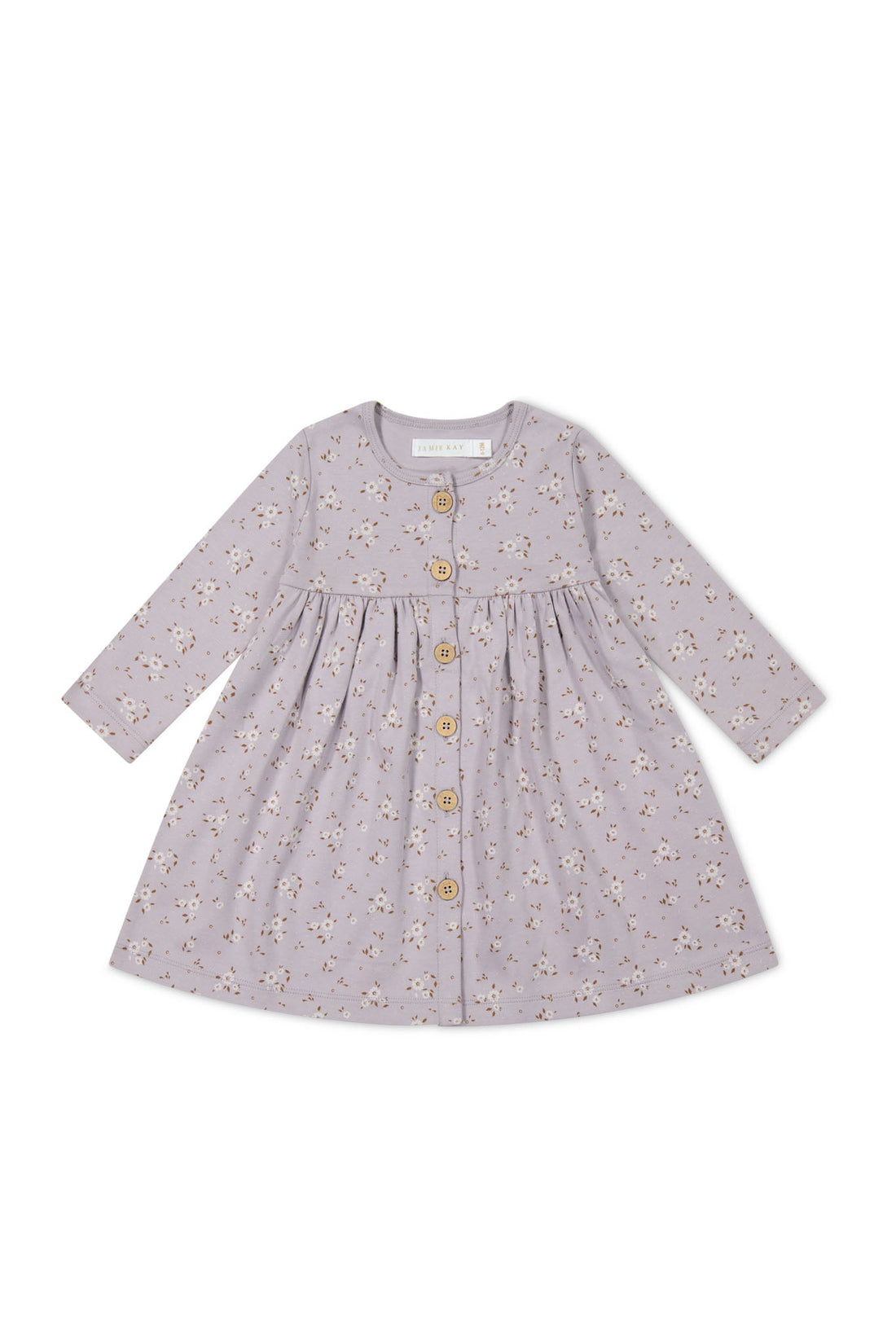 Organic Cotton Poppy Dress - Lulu Bloom Iris Childrens Dress from Jamie Kay USA