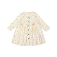 Organic Cotton Poppy Dress - Meredith Egret Childrens Dress from Jamie Kay USA