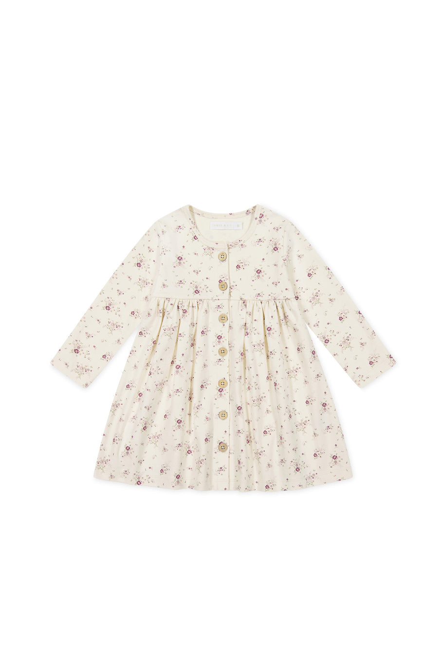 Organic Cotton Poppy Dress - Sweet William Floral Natural Childrens Dress from Jamie Kay USA