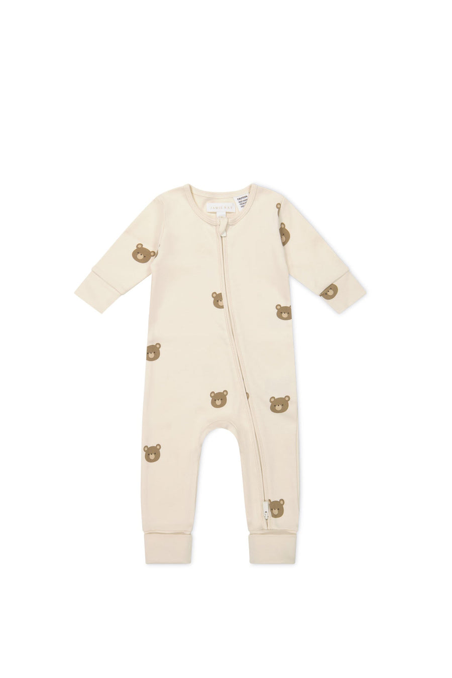 Organic Cotton Reese Onepiece - Bobbie Bear Tofu Childrens Onepiece from Jamie Kay USA