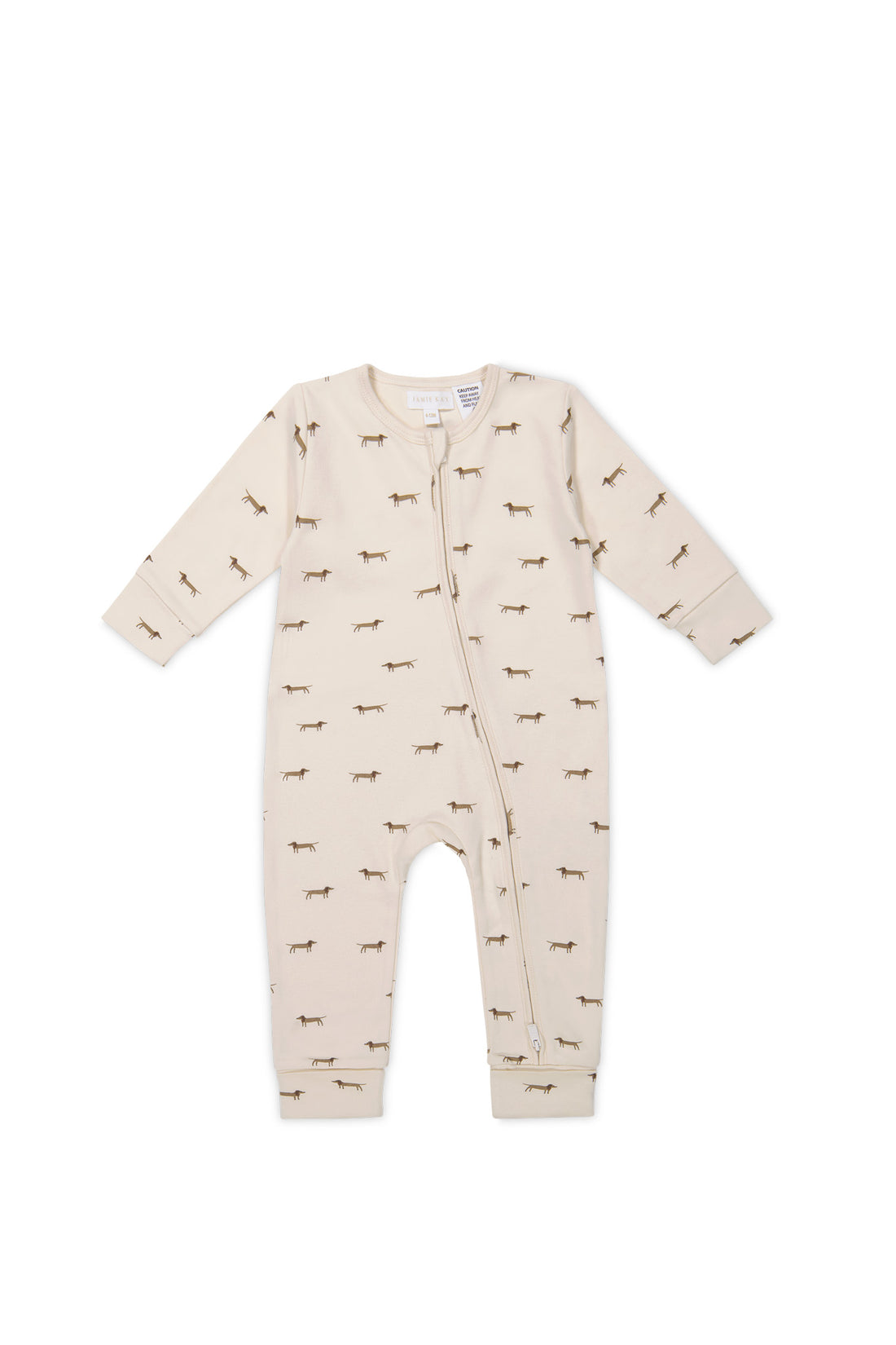 Organic Cotton Reese Zip Onepiece - Cosy Basil Cloud Childrens Onepiece from Jamie Kay USA