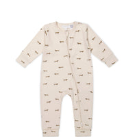 Organic Cotton Reese Zip Onepiece - Cosy Basil Cloud Childrens Onepiece from Jamie Kay USA