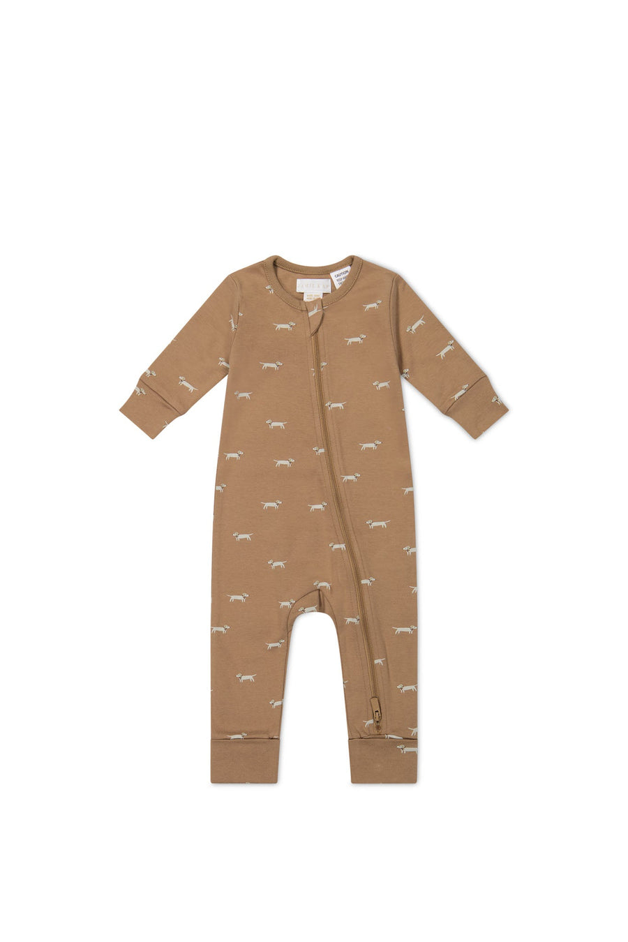 Organic Cotton Reese Zip Onepiece - Cosy Basil Spiced Childrens Onepiece from Jamie Kay USA