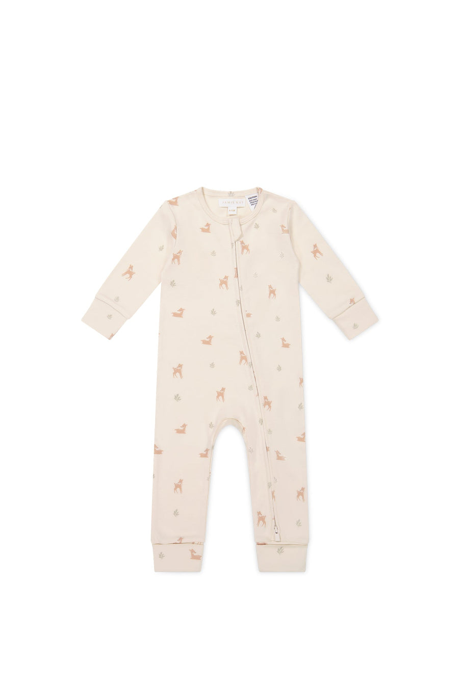 Organic Cotton Reese Zip Onepiece - Fable Deer Cloud Childrens Onepiece from Jamie Kay USA