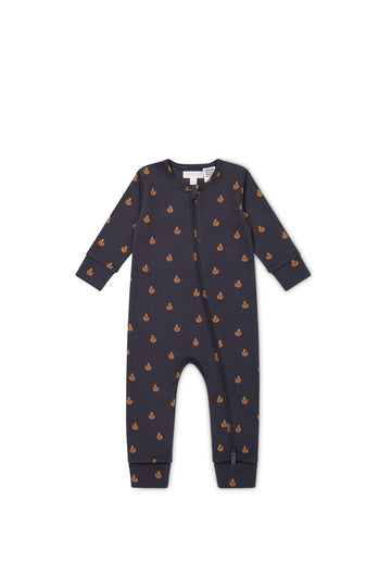 Organic Cotton Reese Zip Onepiece - Fox Cubs Constellation Childrens Onepiece from Jamie Kay USA