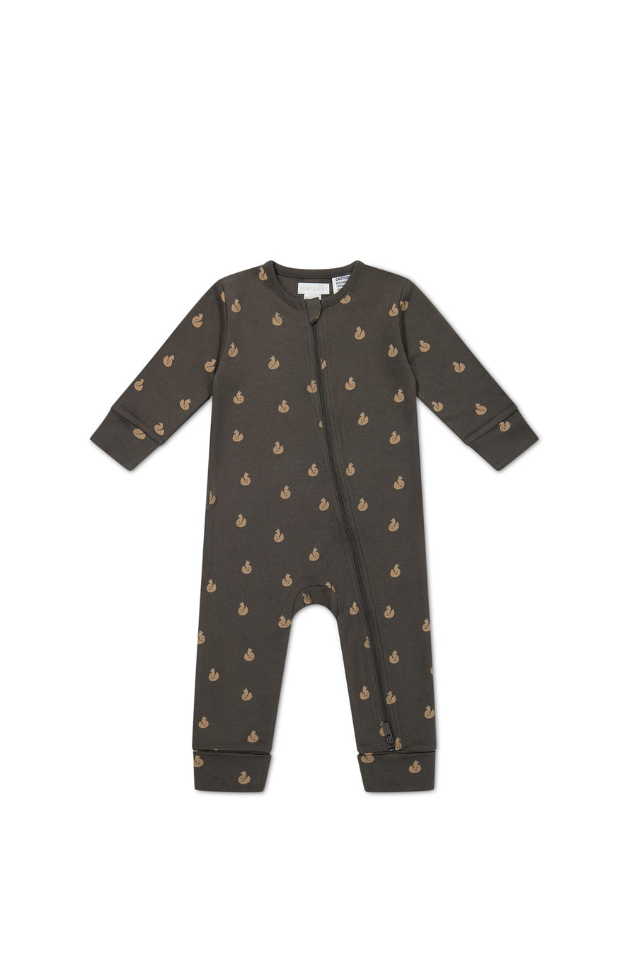 Organic Cotton Reese Zip Onepiece - Fox Cubs Wolf Childrens Onepiece from Jamie Kay USA