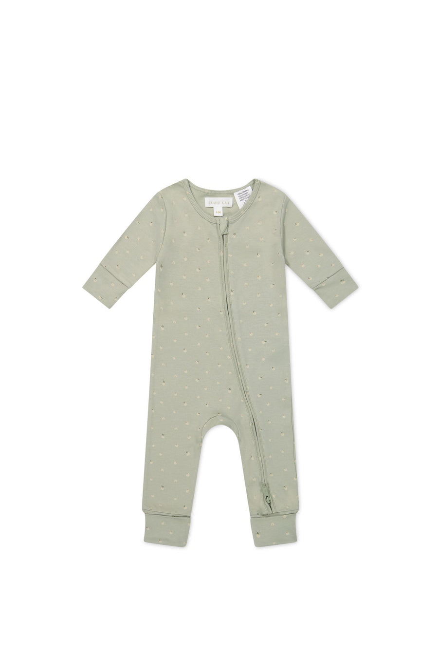 Organic Cotton Reese Zip Onepiece - Fresh Apples Abbey Stone Childrens Onepiece from Jamie Kay USA