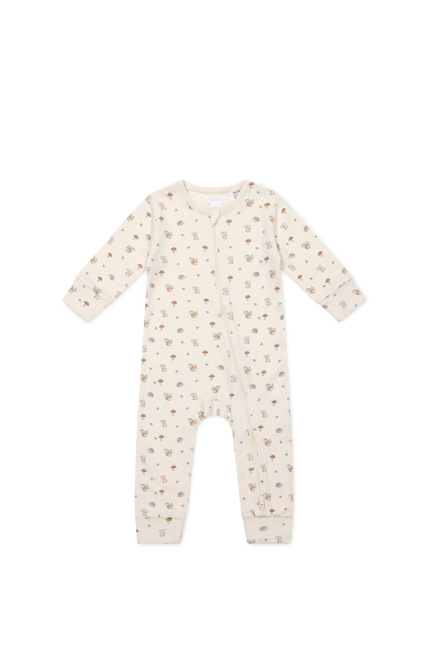 Organic Cotton Reese Zip Onepiece - Woodland Friends Childrens Onepiece from Jamie Kay USA