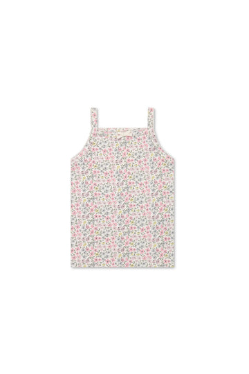 Organic Cotton Singlet - Fifi Mini Slightly Pink Childrens Singlet from Jamie Kay USA