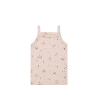 Organic Cotton Singlet - Petite Fleur Soft Peony Childrens Singlet from Jamie Kay USA