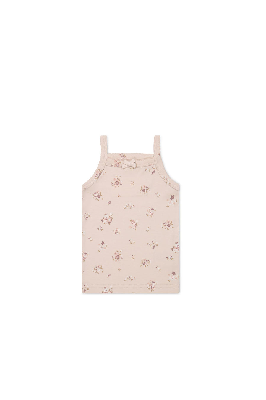 Organic Cotton Singlet - Petite Fleur Soft Peony Childrens Singlet from Jamie Kay USA