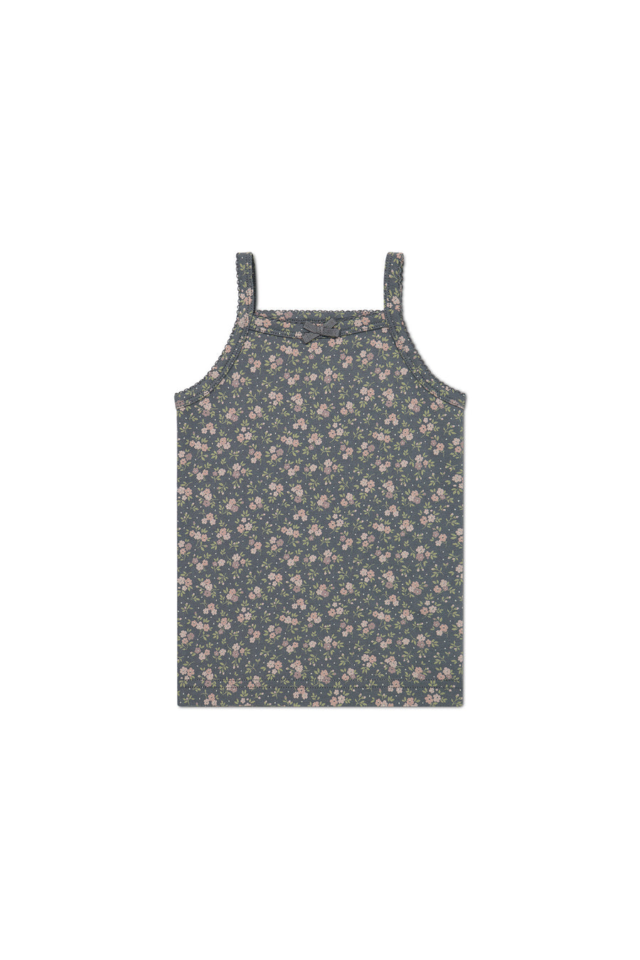 Organic Cotton Singlet - Rosalie Floral Lava Childrens Singlet from Jamie Kay USA