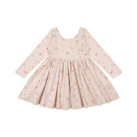 Organic Cotton Tallulah Dress - Petite Fleur Soft Peony Childrens Dress from Jamie Kay USA