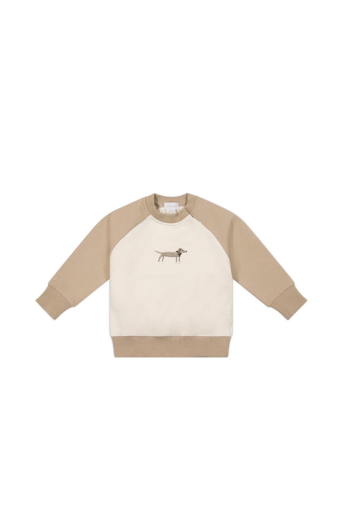 Organic Cotton Tao Sweatshirt - Cosy Basil Fawn Childrens Top from Jamie Kay USA