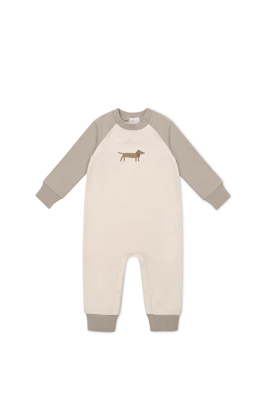 Organic Cotton Tao Sweatshirt Onepiece - Vintage Taupe Cosy Basil Childrens Onepiece from Jamie Kay USA