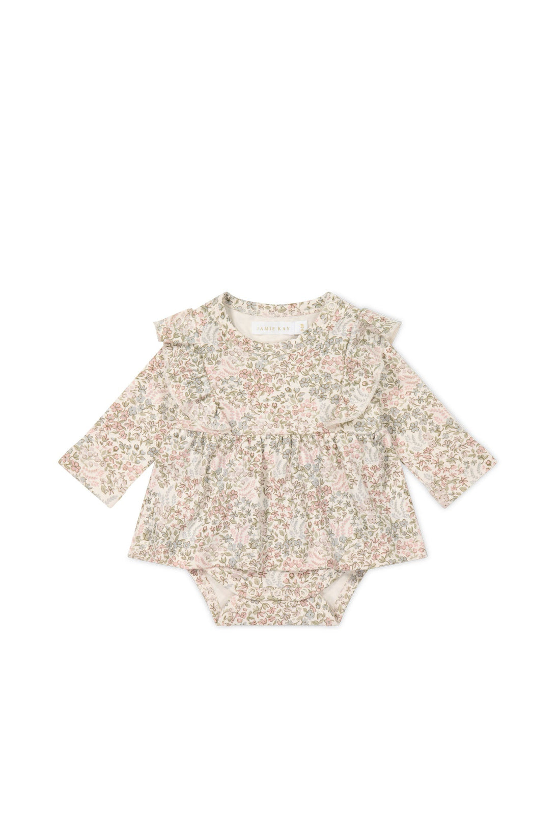 Organic Cotton Vivienne Playsuit - April Glacier Childrens Playsuit from Jamie Kay USA