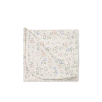 Organic Cotton Wrap Blanket - Moons Garden Lavender Childrens Blanket from Jamie Kay USA