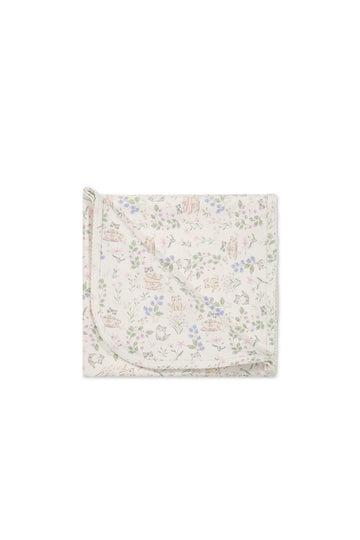 Organic Cotton Wrap Blanket - Moons Garden Lavender Childrens Blanket from Jamie Kay USA