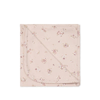 Organic Cotton Wrap Blanket - Petite Fleur Soft Peony Childrens Blanket from Jamie Kay USA