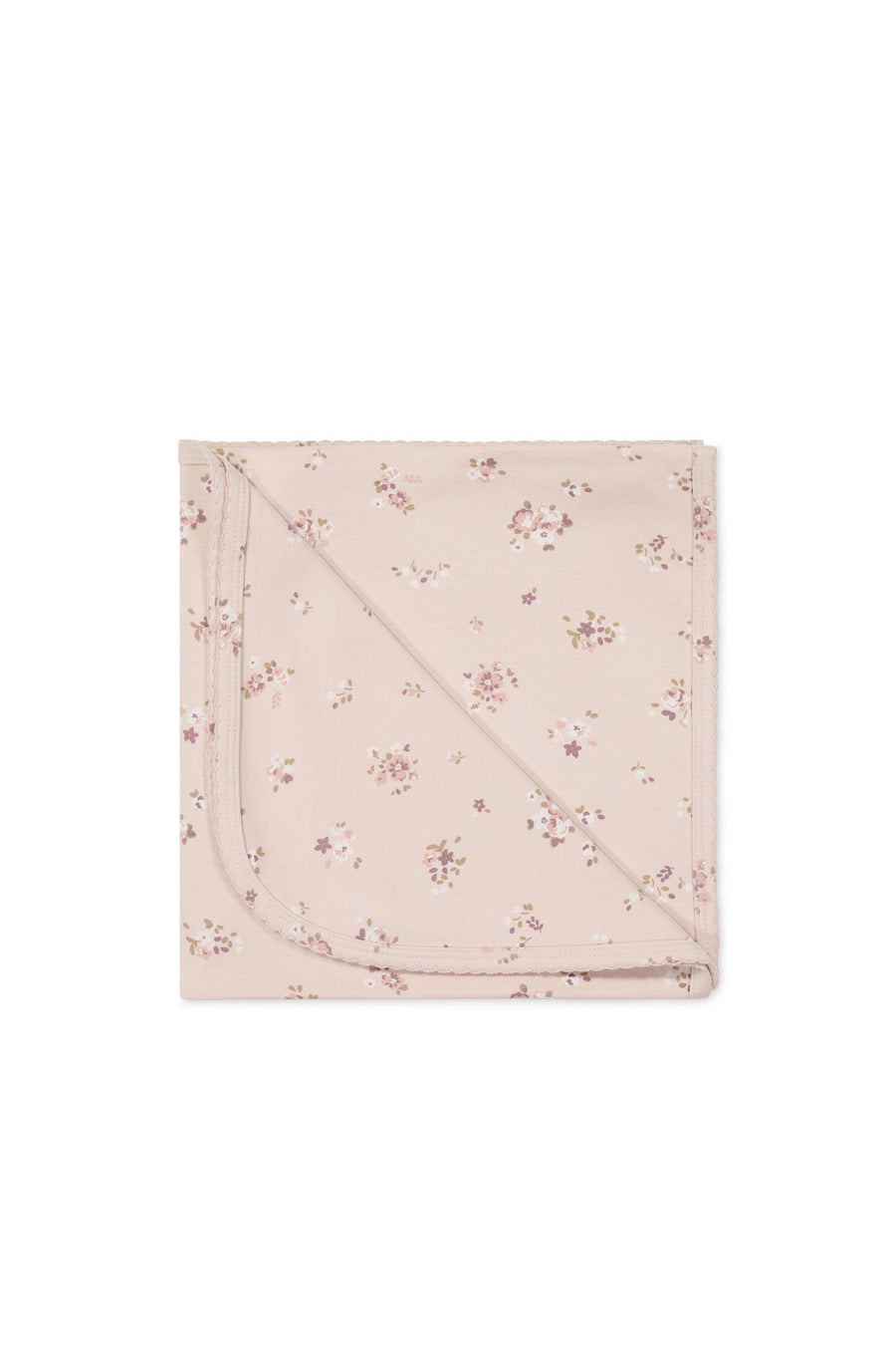 Organic Cotton Wrap Blanket - Petite Fleur Soft Peony Childrens Blanket from Jamie Kay USA