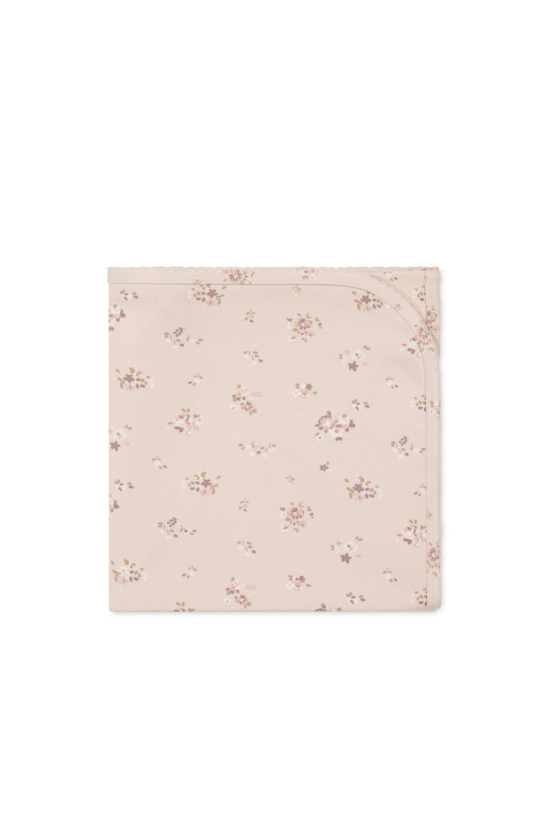 Organic Cotton Wrap Blanket - Petite Fleur Soft Peony Childrens Blanket from Jamie Kay USA