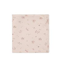 Organic Cotton Wrap Blanket - Petite Fleur Soft Peony Childrens Blanket from Jamie Kay USA