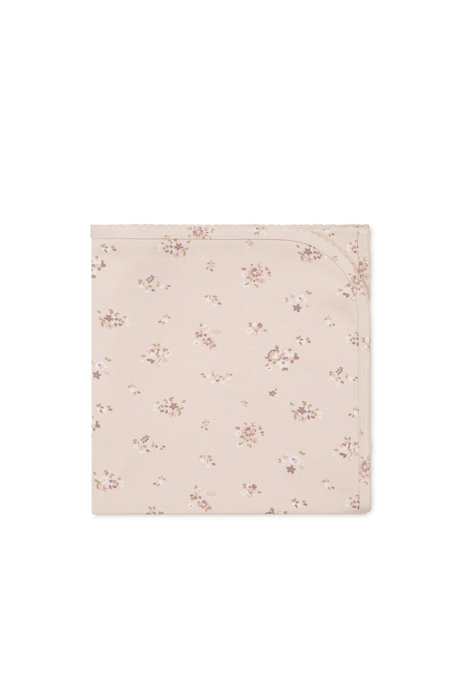 Organic Cotton Wrap Blanket - Petite Fleur Soft Peony Childrens Blanket from Jamie Kay USA