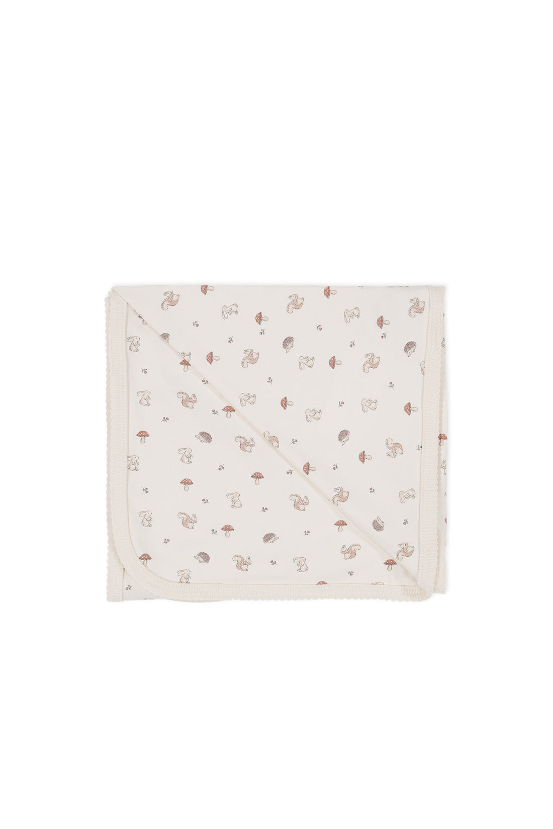 Organic Cotton Wrap Blanket - Woodland Friends Childrens Blanket from Jamie Kay USA