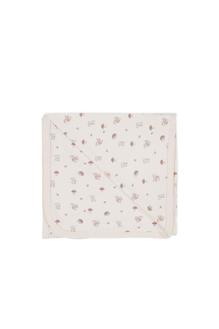 Organic Cotton Wrap Blanket - Woodland Friends Childrens Blanket from Jamie Kay USA