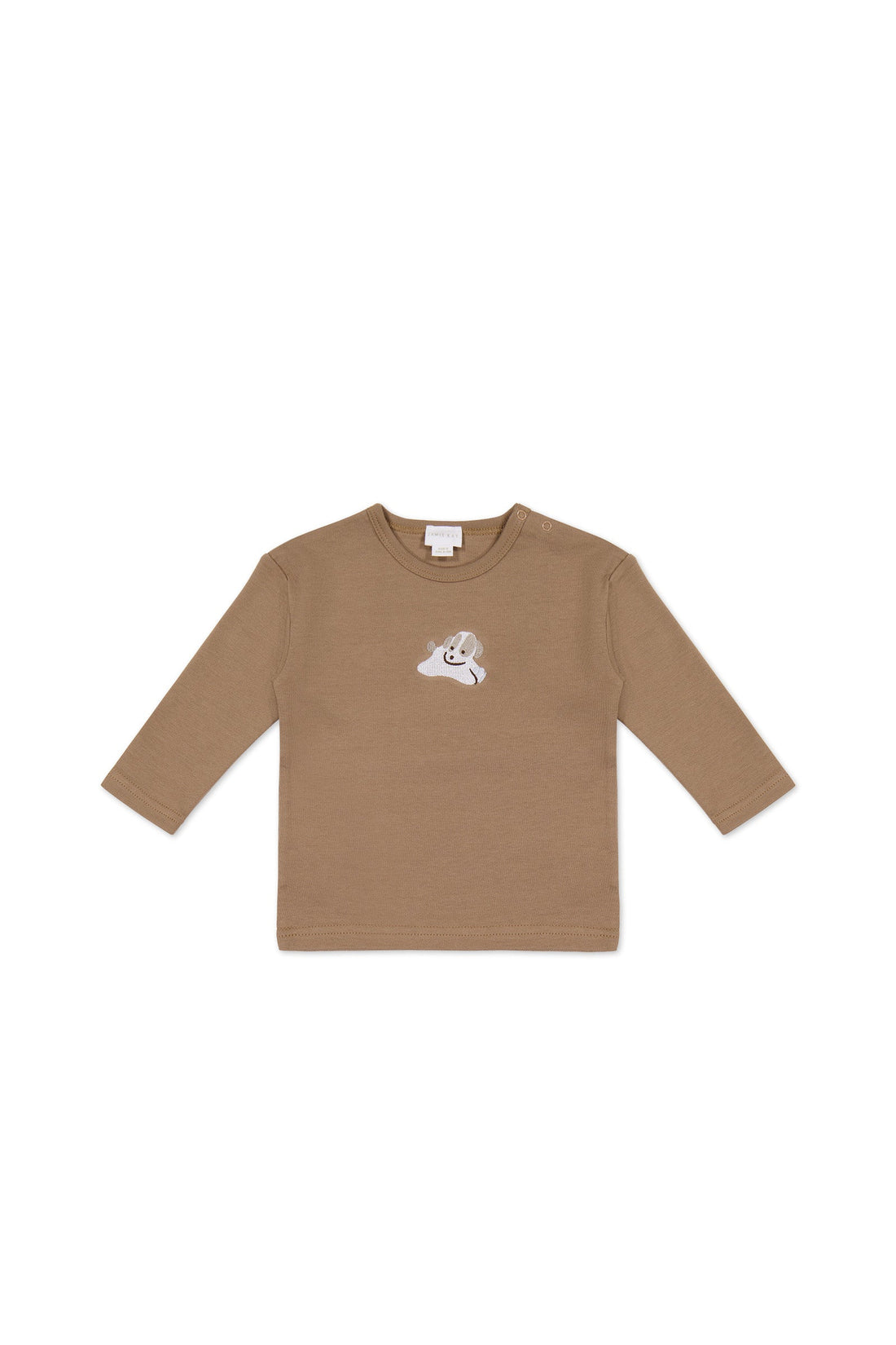 Pima Cotton Arnold Long Sleeve Top - Tiger Sasha Puppy Childrens Top from Jamie Kay USA