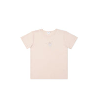 Pima Cotton Aude Oversized Tee - Ballet Pink Fairy Childrens Top from Jamie Kay USA