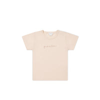 Pima Cotton Aude Oversized Tee - Ballet Pink Posie Childrens Top from Jamie Kay USA