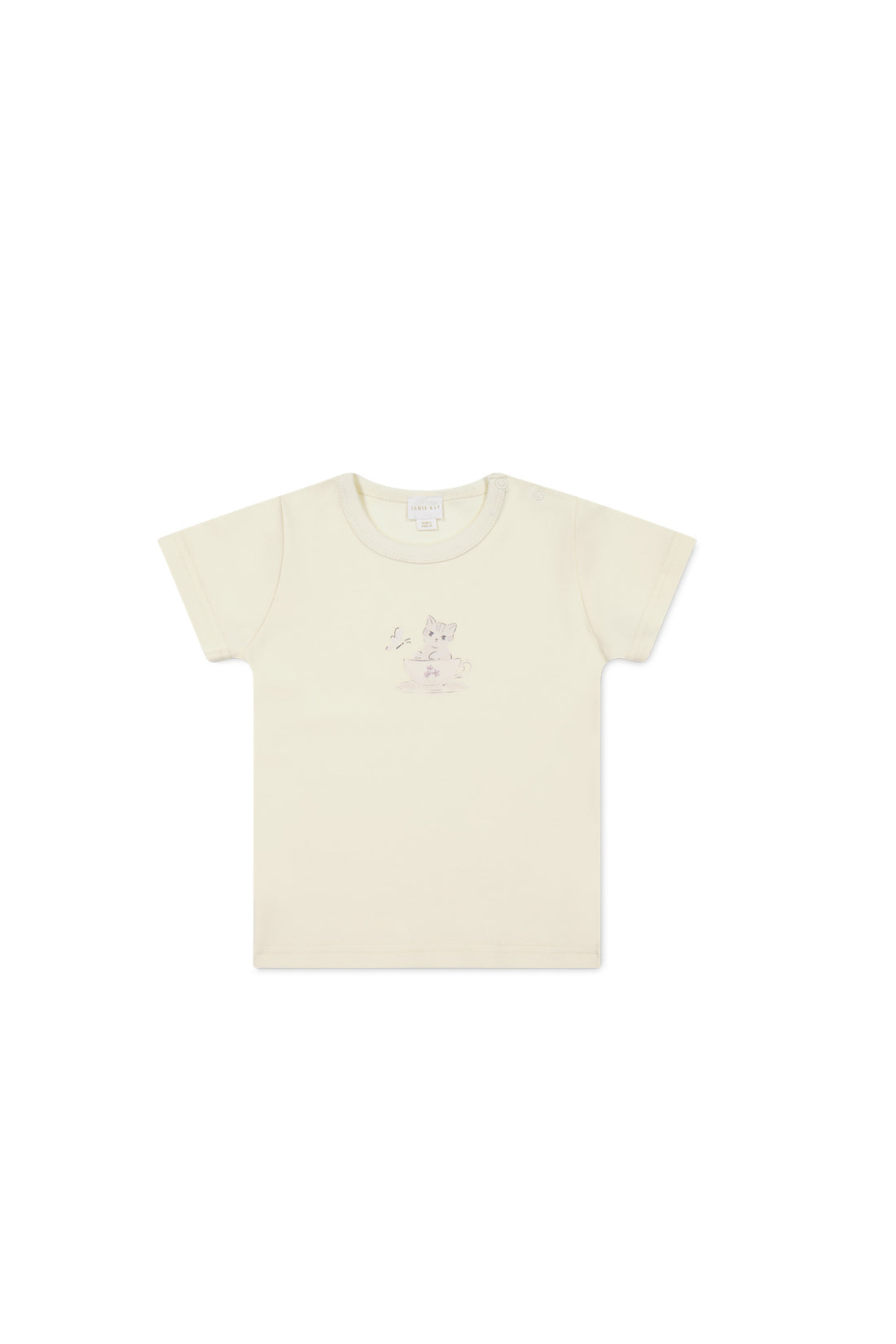 Pima Cotton Aude Oversized Tee - Parchment Moons Garden Childrens Top from Jamie Kay USA