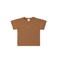 Pima Cotton Eddie T-Shirt - Spiced Cosy Basil Childrens Top from Jamie Kay USA