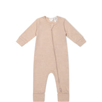 Pima Cotton Frankie Zip Onepiece - Dusky Rose Marle Childrens Onepiece from Jamie Kay USA