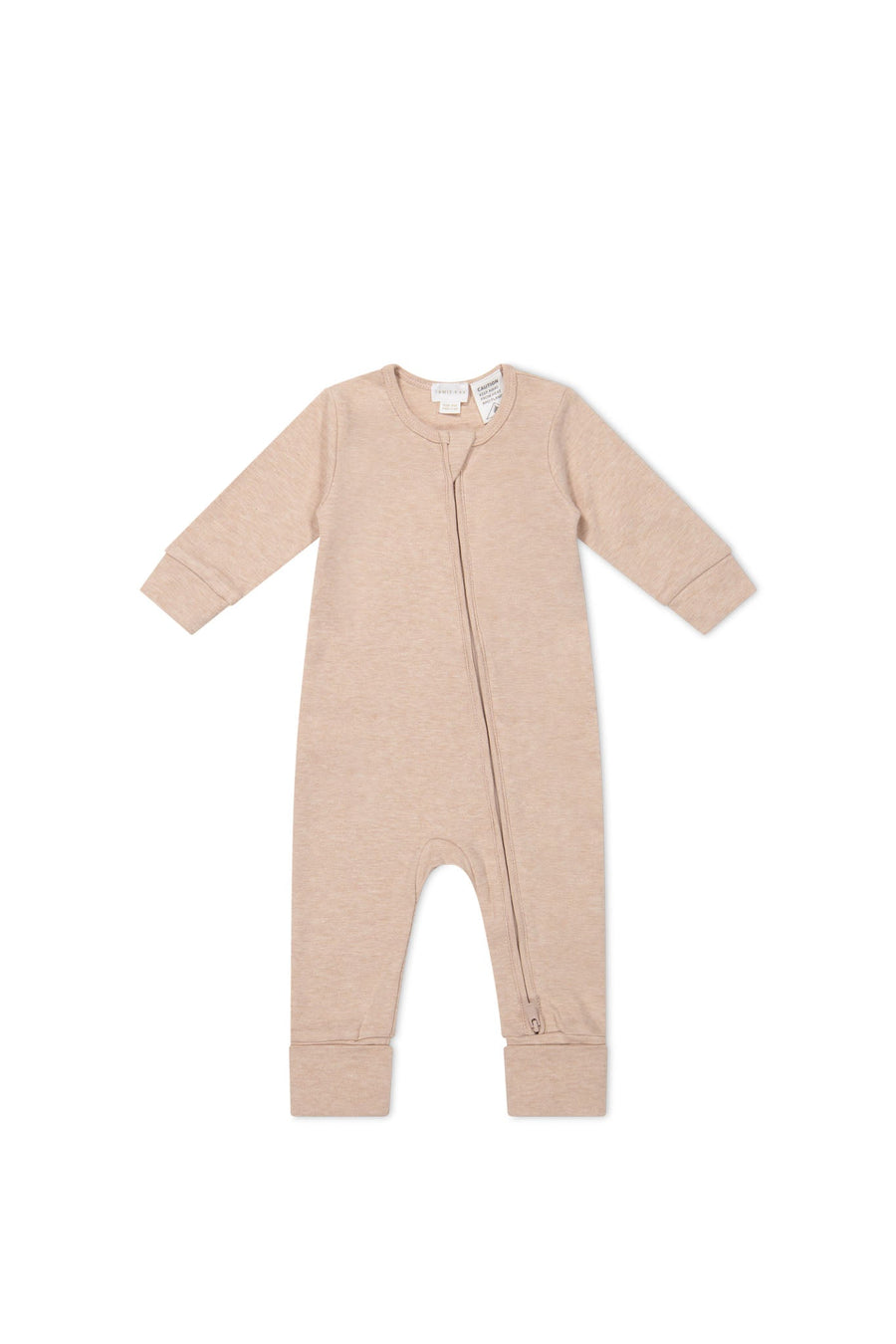 Pima Cotton Frankie Zip Onepiece - Dusky Rose Marle Childrens Onepiece from Jamie Kay USA