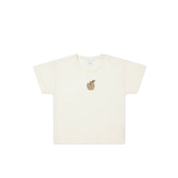 Pima Cotton Hunter Tee - Parchment Fresh Apple Childrens Top from Jamie Kay USA