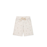 Pima Cotton Marley Short - Fable Deer Cloud Childrens Short from Jamie Kay USA