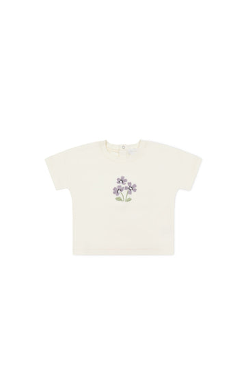 Pima Cotton Mimi Top - Parchment Meadow Flowers Childrens Top from Jamie Kay USA