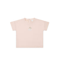 Pima Cotton Mimi Top - Soft Peony Petite Cherry Childrens Top from Jamie Kay USA