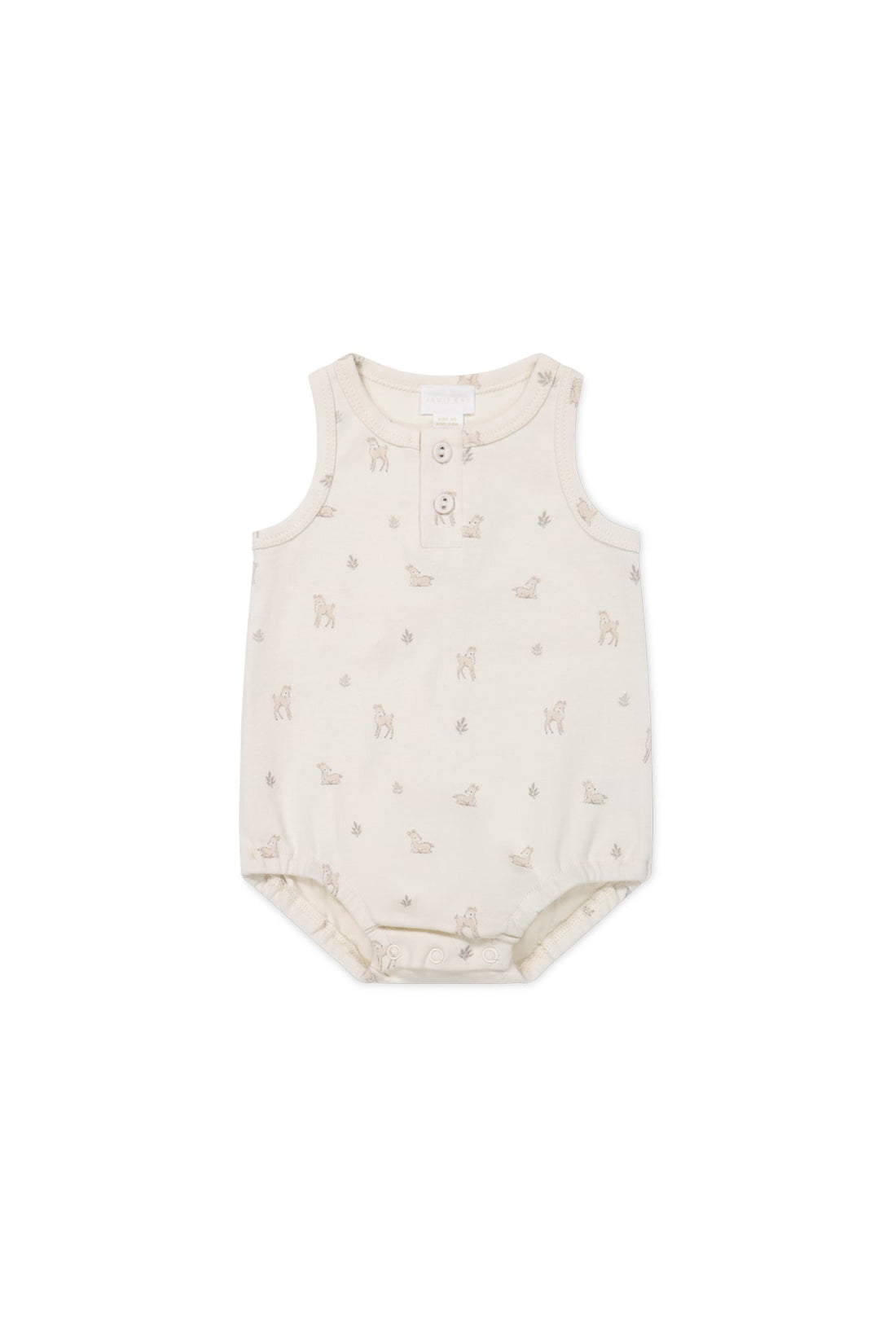 Pima Cotton Noah Playsuit - Fable Deer Cloud Childrens Playsuit from Jamie Kay USA