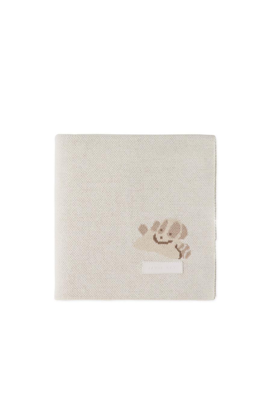 Sasha Puppy Knitted Blanket - Tofu Childrens Blanket from Jamie Kay USA