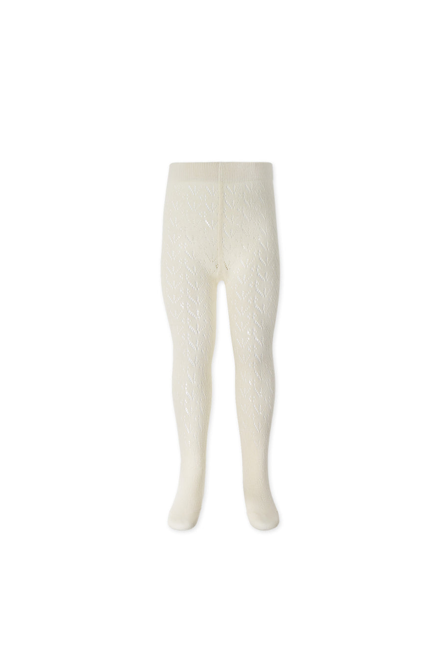 Scallop Weave Tight - Milk Childrens Tights from Jamie Kay USA