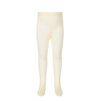 Scallop Weave Tight - Parchment Childrens Tights from Jamie Kay USA