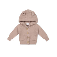 Sebastian Knitted Cardigan/Jacket - Dusky Rose Marle Childrens Cardigan from Jamie Kay USA