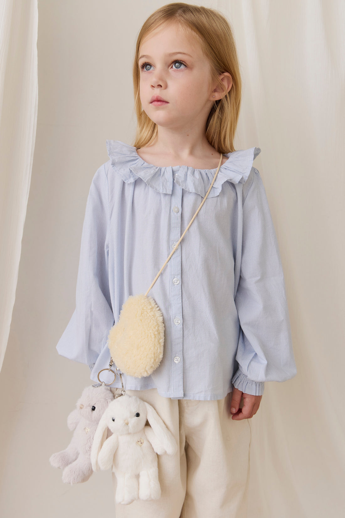 Snuggle Bunnies - Penelope Keyring - Beige Childrens Toy from Jamie Kay USA